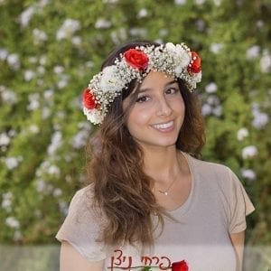 זר לראש "ורד קטיפה" רומנטי
